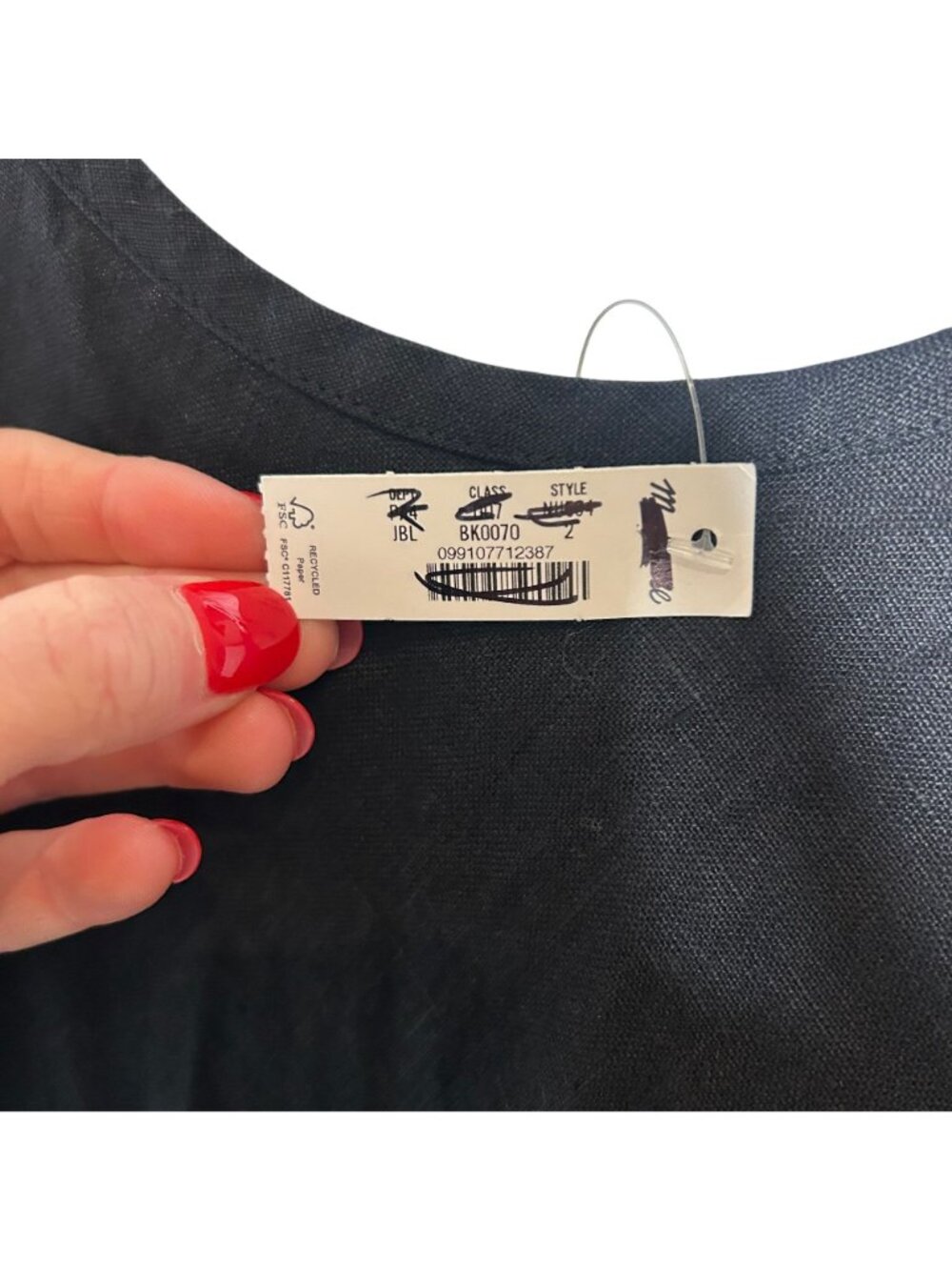 Madewell Scoopneck Sleeveless Midi Dress in 100% Linen Women's Size 2 Black NWT! - Picture 3 of 5